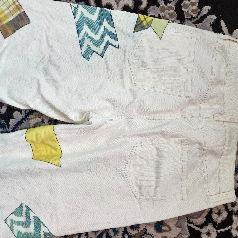 Kimchi Blue Straight Leg Patchwork Pants size 32 - Picture 11 of 11